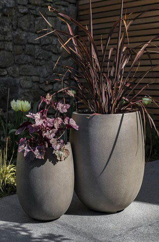 Florence-Tall-Round-Concrete-LightWeight-Planters-B