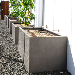 florence concrete planters at rode center