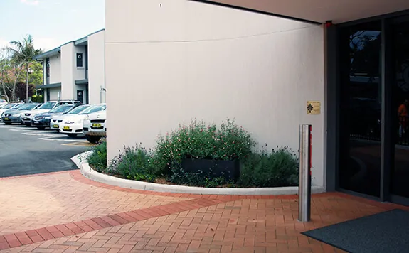 IOTA Fiberglass planter boxes at St. John of God Burwood Hospital entrance