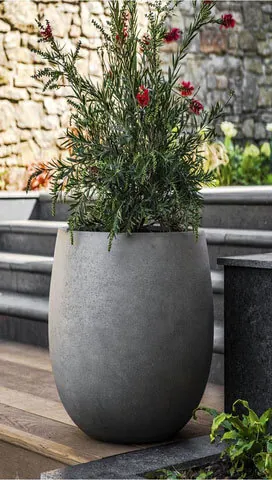 Florence-Tall-Round-Concrete-LightWeight-Planters-C