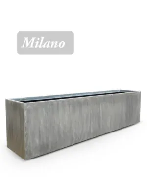 Milano Light Concrete Trough Planter cut out