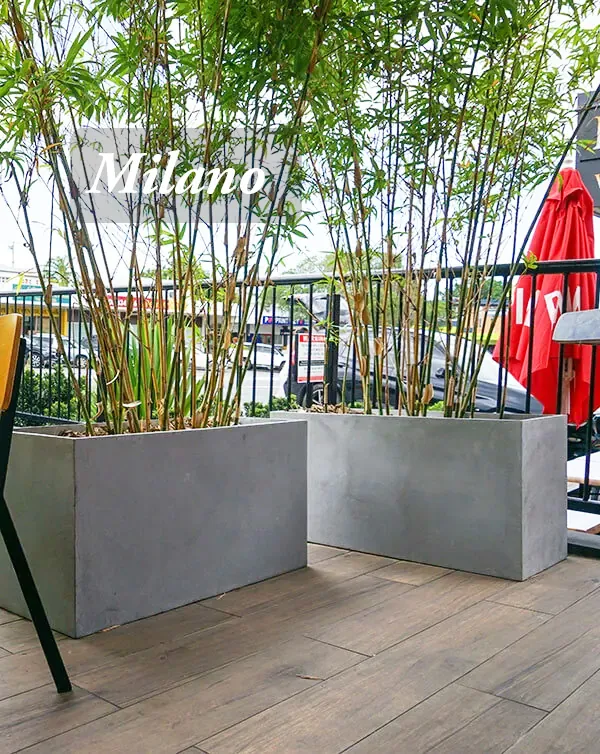 Milano Rectangle Planter Pair